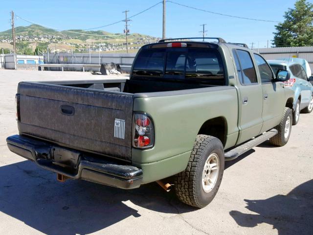 1B7GG2AN1YS719984 - 2000 DODGE DAKOTA QUA GREEN photo 4