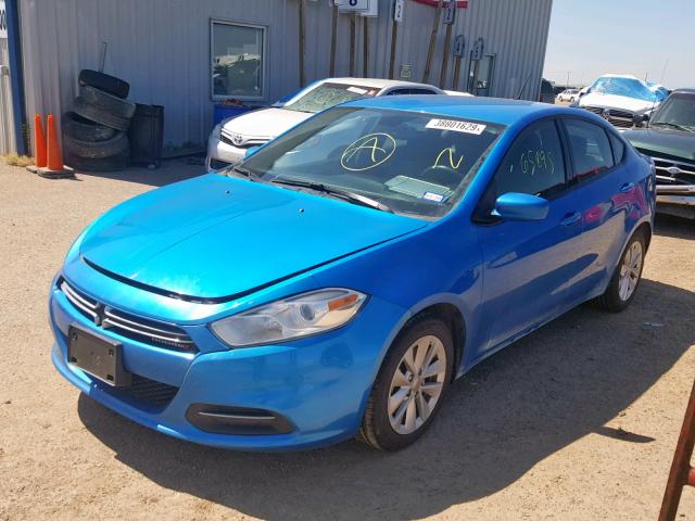 1C3CDFDH2FD406453 - 2015 DODGE DART SE AE BLUE photo 2