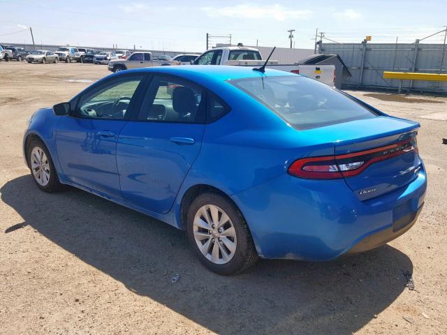 1C3CDFDH2FD406453 - 2015 DODGE DART SE AE BLUE photo 3