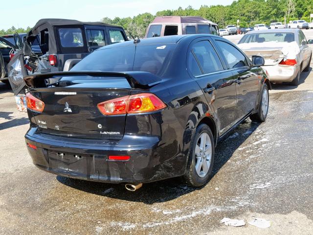 JA3AU26U38U035875 - 2008 MITSUBISHI LANCER ES BLACK photo 4