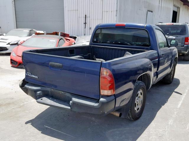 5TENX22N96Z236032 - 2006 TOYOTA TACOMA BLUE photo 4