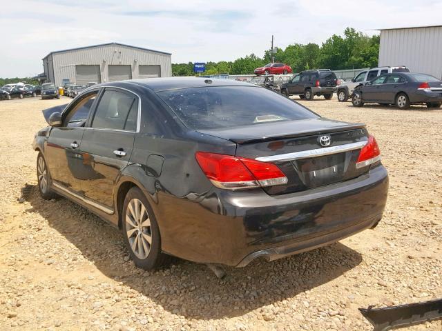 4T1BK3DBXBU406861 - 2011 TOYOTA AVALON BAS BLACK photo 3