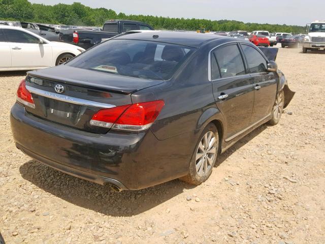 4T1BK3DBXBU406861 - 2011 TOYOTA AVALON BAS BLACK photo 4