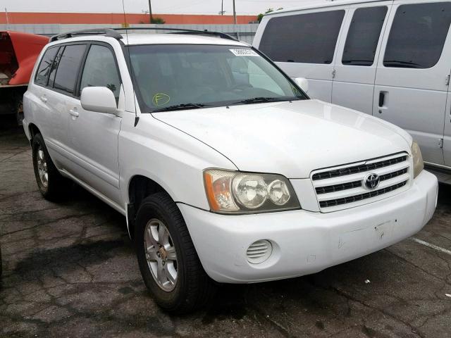 JTEHF21A830132055 - 2003 TOYOTA HIGHLANDER WHITE photo 1