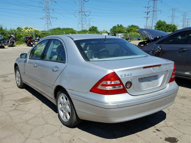 WDBRF61J13F311422 - 2003 MERCEDES-BENZ C 240 SILVER photo 3