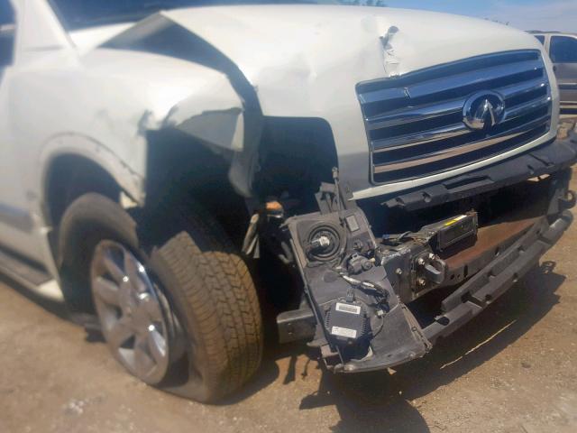 5N3AA08C26N801530 - 2006 INFINITI QX56 WHITE photo 9