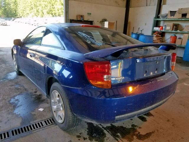 JTDDR32T920127445 - 2002 TOYOTA CELICA GT BLUE photo 3