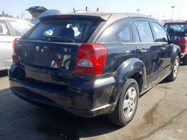 1B3HB28B28D797954 - 2008 DODGE CALIBER BLACK photo 4