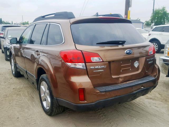 4S4BRBKC1D3221446 - 2013 SUBARU OUTBACK 2. BROWN photo 3