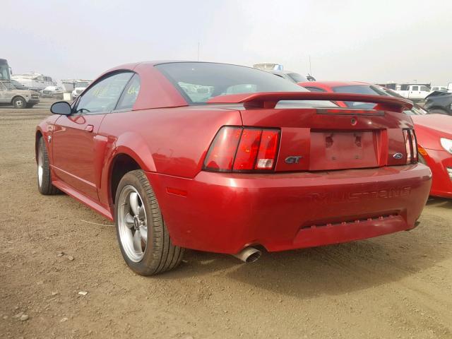 1FAFP42X34F109763 - 2004 FORD MUSTANG GT BURGUNDY photo 3