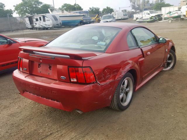 1FAFP42X34F109763 - 2004 FORD MUSTANG GT BURGUNDY photo 4