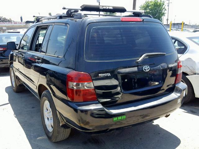 JTEGD21A970161104 - 2007 TOYOTA HIGHLANDER BLACK photo 3