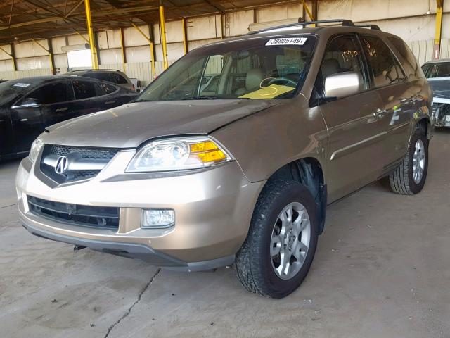 2HNYD18785H532110 - 2005 ACURA MDX TOURIN BEIGE photo 2