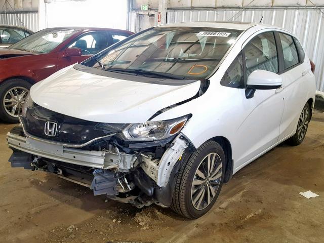 3HGGK5H8XFM739044 - 2015 HONDA FIT EX WHITE photo 2