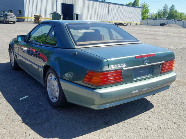 WDBFA66E3NF053002 - 1992 MERCEDES-BENZ 500 SL GREEN photo 3