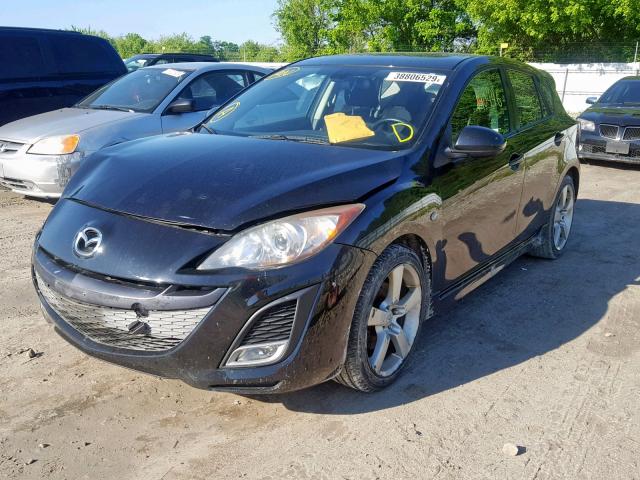 JM1BL1H56A1292626 - 2010 MAZDA 3 S BLACK photo 2