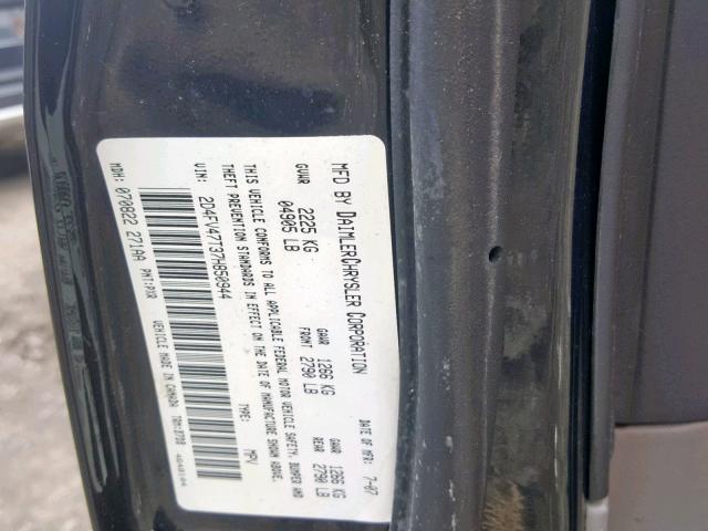 2D4FV47T37H850944 - 2007 DODGE MAGNUM SE BLACK photo 10