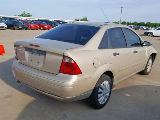 1FAFP34N57W102789 - 2007 FORD FOCUS ZX4 TAN photo 4