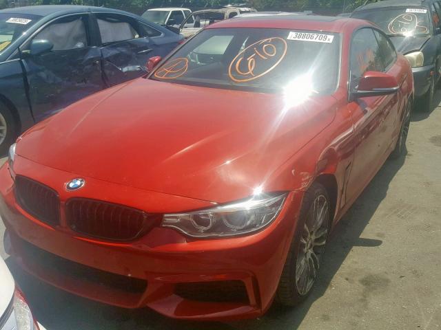 WBA3N7C57FK224830 - 2015 BMW 428 I RED photo 2
