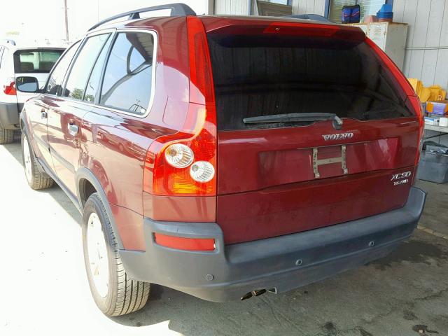 YV1CZ91H141096095 - 2004 VOLVO XC90 T6 RED photo 3