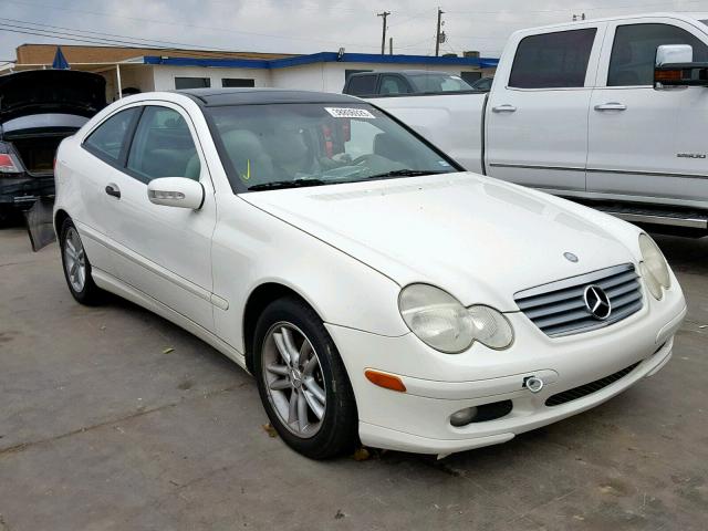 WDBRN47J32A379540 - 2002 MERCEDES-BENZ C 230K SPO WHITE photo 1