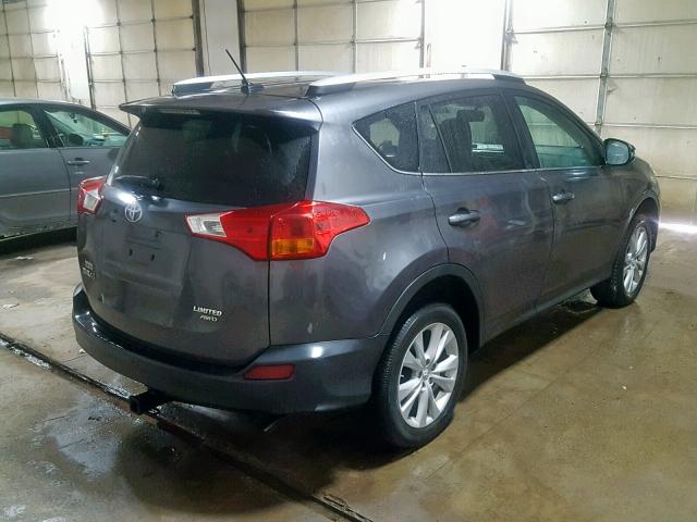 2T3DFREV5EW215904 - 2014 TOYOTA RAV4 LIMIT GRAY photo 4