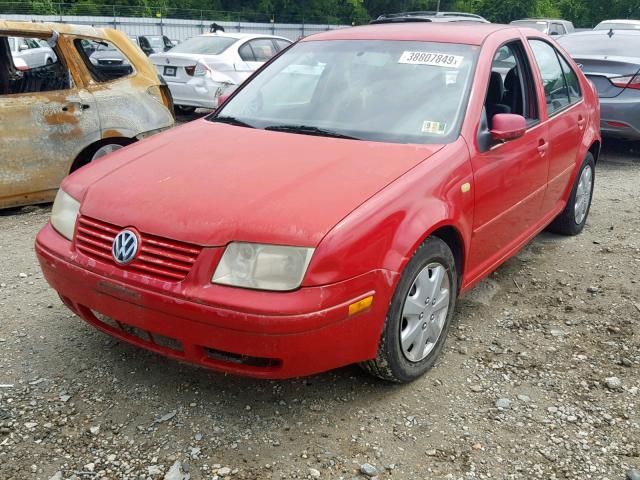 3VWSC29MXXM022187 - 1999 VOLKSWAGEN JETTA GLS RED photo 2