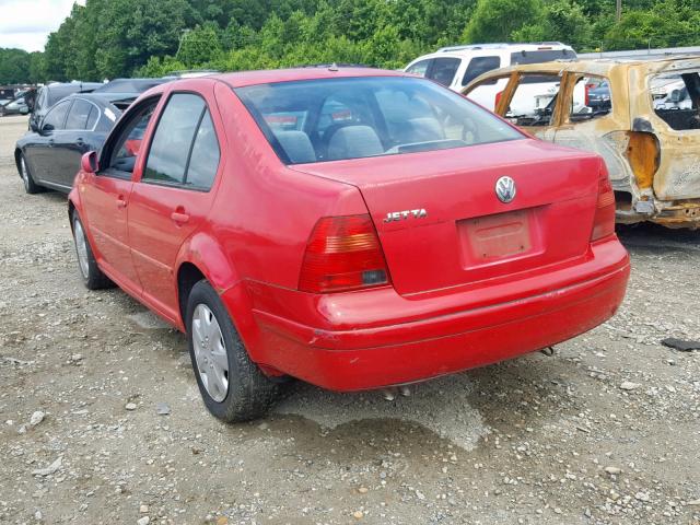 3VWSC29MXXM022187 - 1999 VOLKSWAGEN JETTA GLS RED photo 3