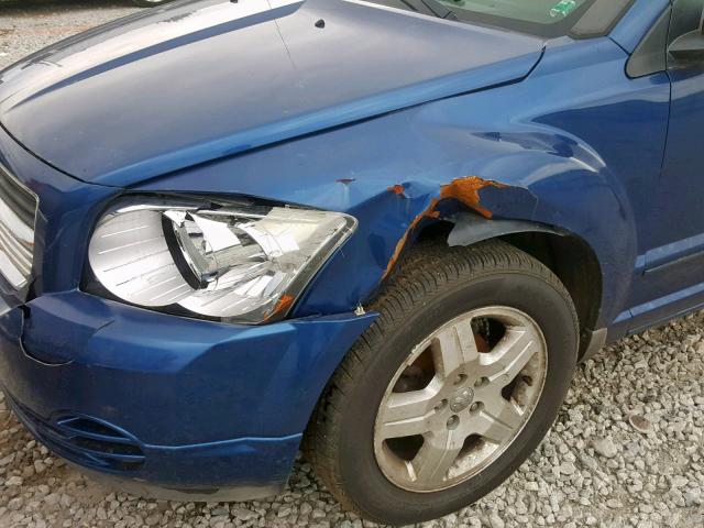 1B3HB48A49D148015 - 2009 DODGE CALIBER SX BLUE photo 9