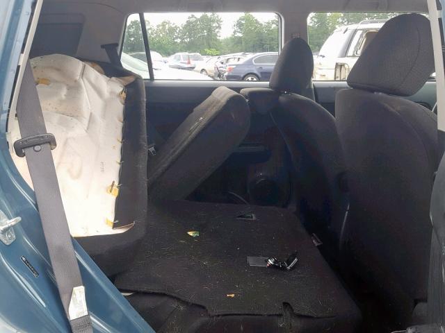 JTLKE50E081029740 - 2008 TOYOTA SCION XB Теңіз көгі фото 6