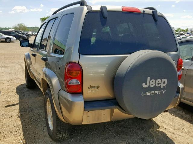 1J4GL58K83W700742 - 2003 JEEP LIBERTY LI GOLD photo 3