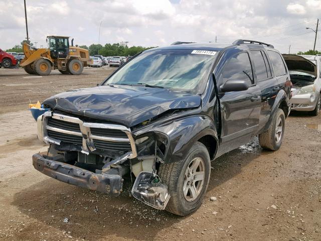 1D4HB48N54F102937 - 2004 DODGE DURANGO SL BLACK photo 2