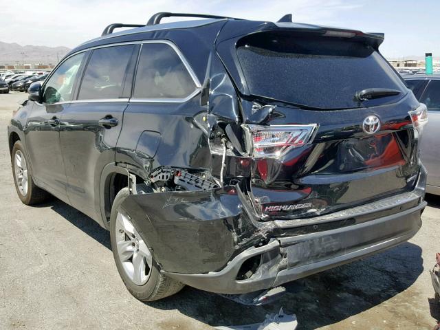 5TDYKRFH7GS180759 - 2016 TOYOTA HIGHLANDER BLACK photo 3