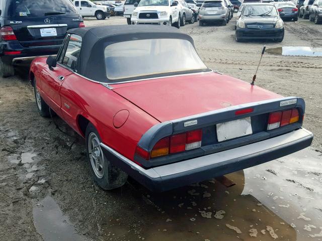 ZARBA5580H1048322 - 1987 ALFA ROMEO SPIDER VEL RED photo 3