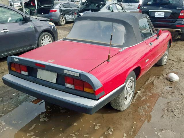 ZARBA5580H1048322 - 1987 ALFA ROMEO SPIDER VEL RED photo 4