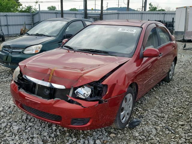 KNAFE221695658397 - 2009 KIA SPECTRA EX RED photo 2