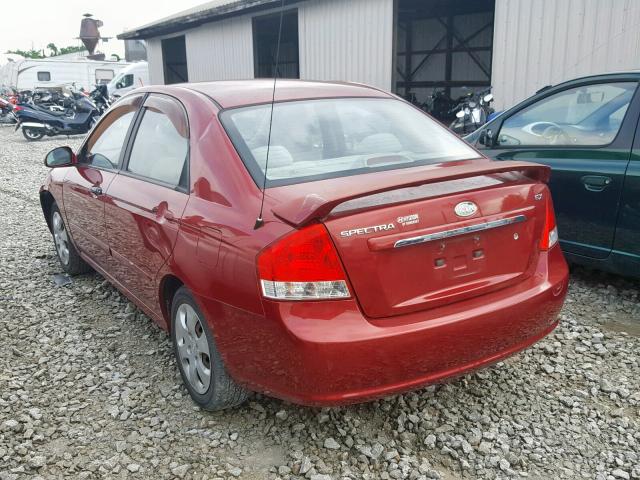 KNAFE221695658397 - 2009 KIA SPECTRA EX RED photo 3