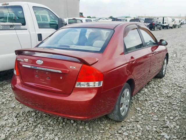 KNAFE221695658397 - 2009 KIA SPECTRA EX RED photo 4