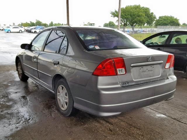 1HGES16335L016658 - 2005 HONDA CIVIC DX V GRAY photo 3