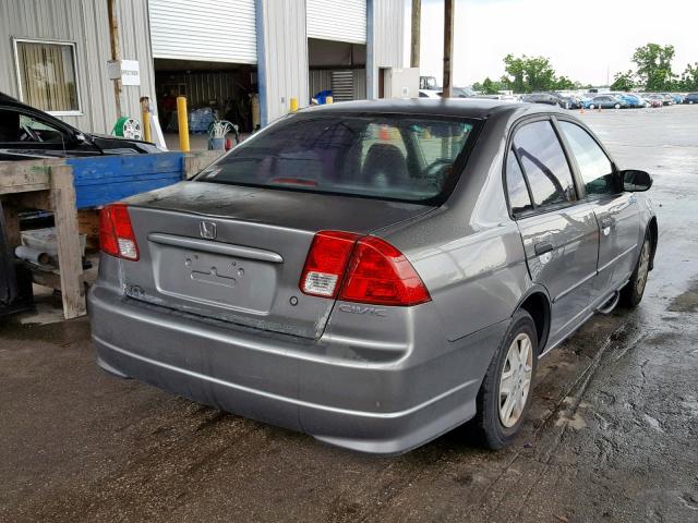 1HGES16335L016658 - 2005 HONDA CIVIC DX V GRAY photo 4