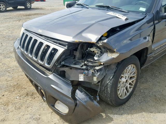 1J8GW58NX3C608677 - 2003 JEEP GRAND CHER GRAY photo 9