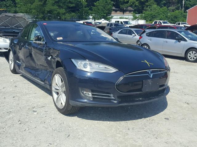 5YJSA1H16EFP35096 - 2014 TESLA MODEL S BLUE photo 1