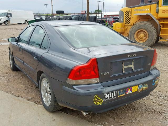 YV1RS59V642381144 - 2004 VOLVO S60 2.5T CHARCOAL photo 3