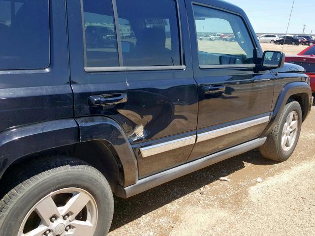 1J8HH48K17C599288 - 2007 JEEP COMMANDER BLACK photo 9