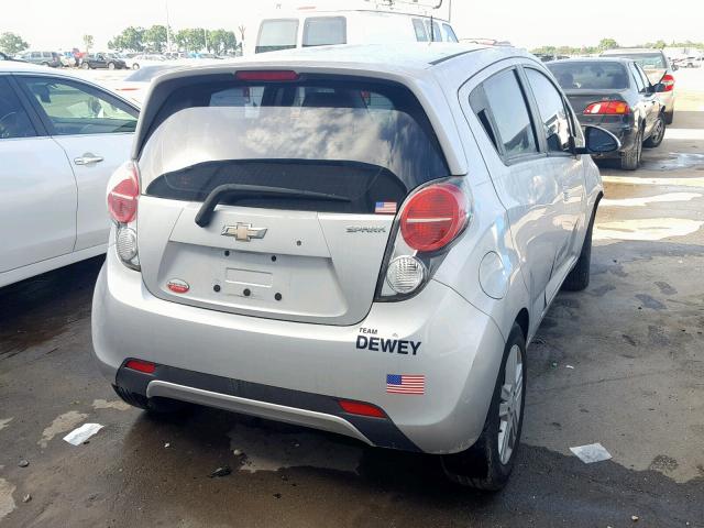 KL8CB6S97EC468375 - 2014 CHEVROLET SPARK LS SILVER photo 4