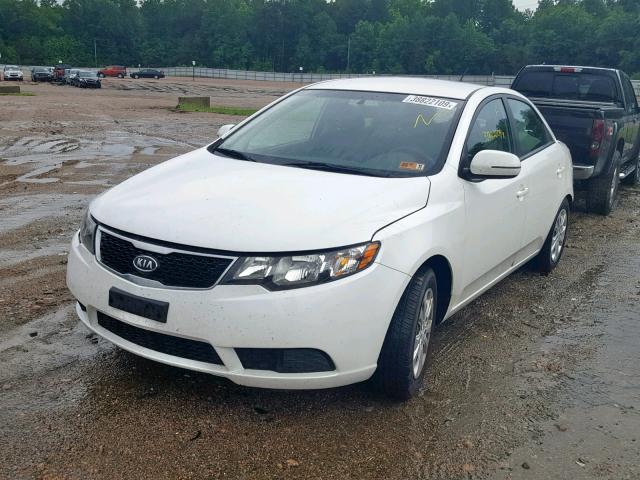 KNAFU4A28D5696408 - 2013 KIA FORTE EX WHITE photo 2