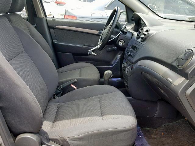 KL1TD56607B139044 - 2007 CHEVROLET AVEO BASE Күміс фото 5