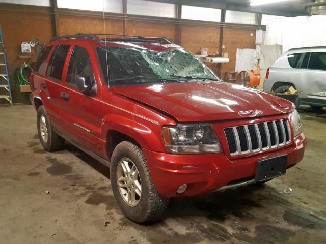 1J8GW48S94C147425 - 2004 JEEP GRAND CHER RED photo 1