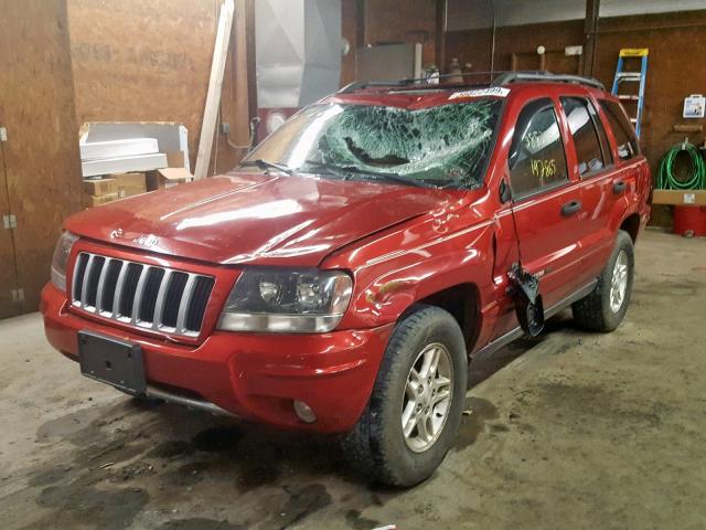 1J8GW48S94C147425 - 2004 JEEP GRAND CHER RED photo 2