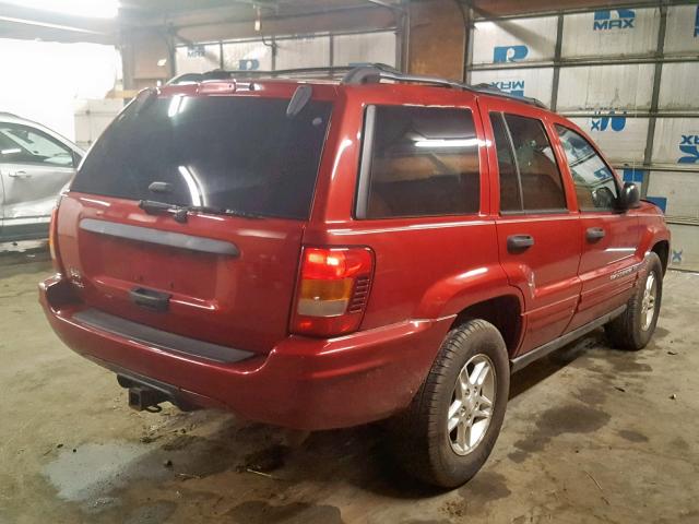 1J8GW48S94C147425 - 2004 JEEP GRAND CHER RED photo 4